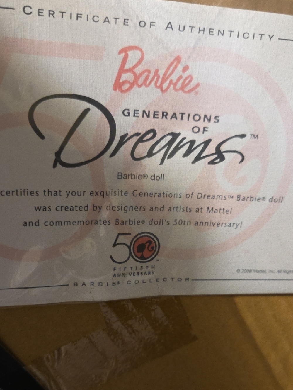 2008 Vintage Barbie Generations of Dreams 50th Anniversary - Picture 11 of 14
